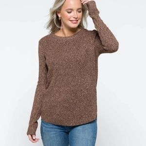 Pink Clover Textured Sweater